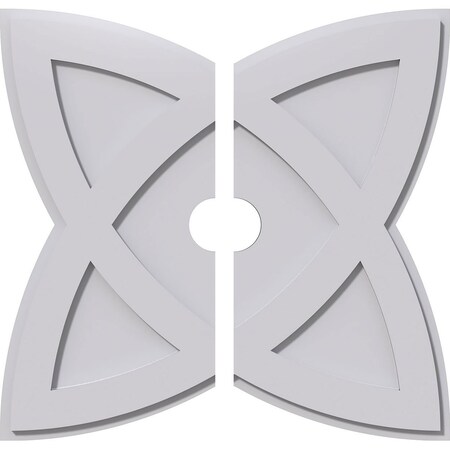 Ekena Millwork Cosmo Architectural Grade PVC Contemporary Ceiling Medallion, Two Piece, 24"OD x 3"ID x 9"C x 1"P CMP24CM2-03000